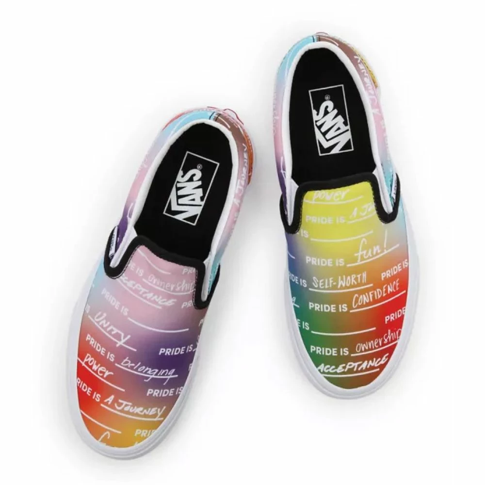 Vans Pride Classic Slip-On In Rainbow/True White 4 Vans Pride Classic Slip-On In Rainbow/True White - Image 2