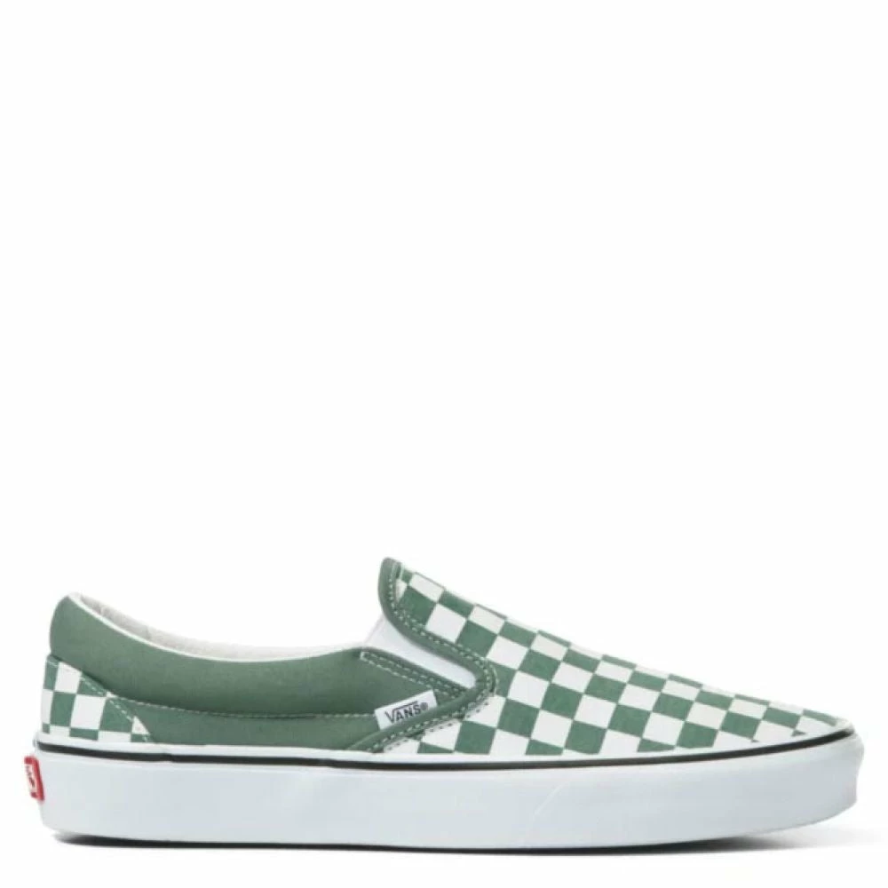 Vans Colour Theory Checkerboard Classic Slip-On In Duck Green 3 Vans Colour Theory Checkerboard Classic Slip-On In Duck Green