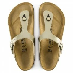 Birkenstock Women's Gizeh Birko-Flor In Gold -Shoe Shop 1016108 top 1100x