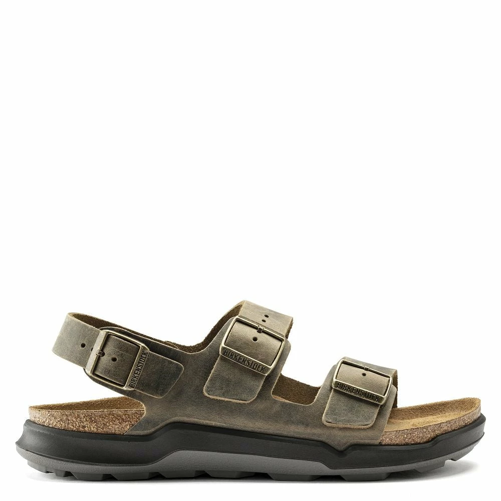 Birkenstock Men's Milano CT Oiled Leather In Faded Khaki 3 Birkenstock Men's Milano CT Oiled Leather In Faded Khaki