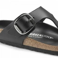 Birkenstock Women's Gizeh Big Buckle Leather In Black -Shoe Shop 1018776 detail 1 1100x