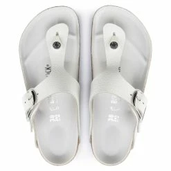 Birkenstock Women's Big Buckle Gizeh Leather In White -Shoe Shop 1018885 4 1100x