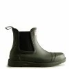 Hunter Women's Commando Chelsea Boots In Dark Olive -Shoe Shop 1057 1 1100x