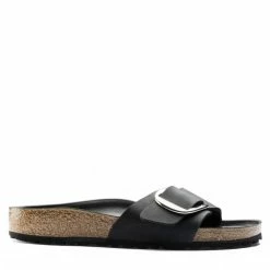 Birkenstock Women's Madrid Big Buckle Oiled Leather In Black (Narrow Width)