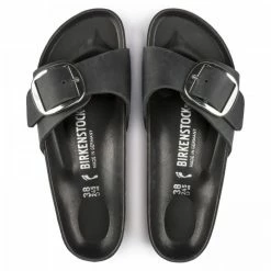 Birkenstock Women's Madrid Big Buckle Oiled Leather In Black (Narrow Width) -Shoe Shop 1 0 1006523 top 1100x