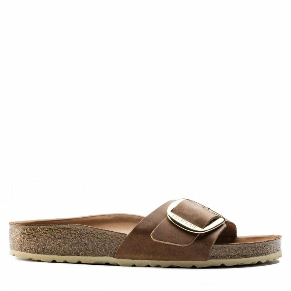 Birkenstock Women's Madrid Big Buckle Oiled Leather In Cognac (Narrow Width) 3 Birkenstock Women's Madrid Big Buckle Oiled Leather In Cognac (Narrow Width)