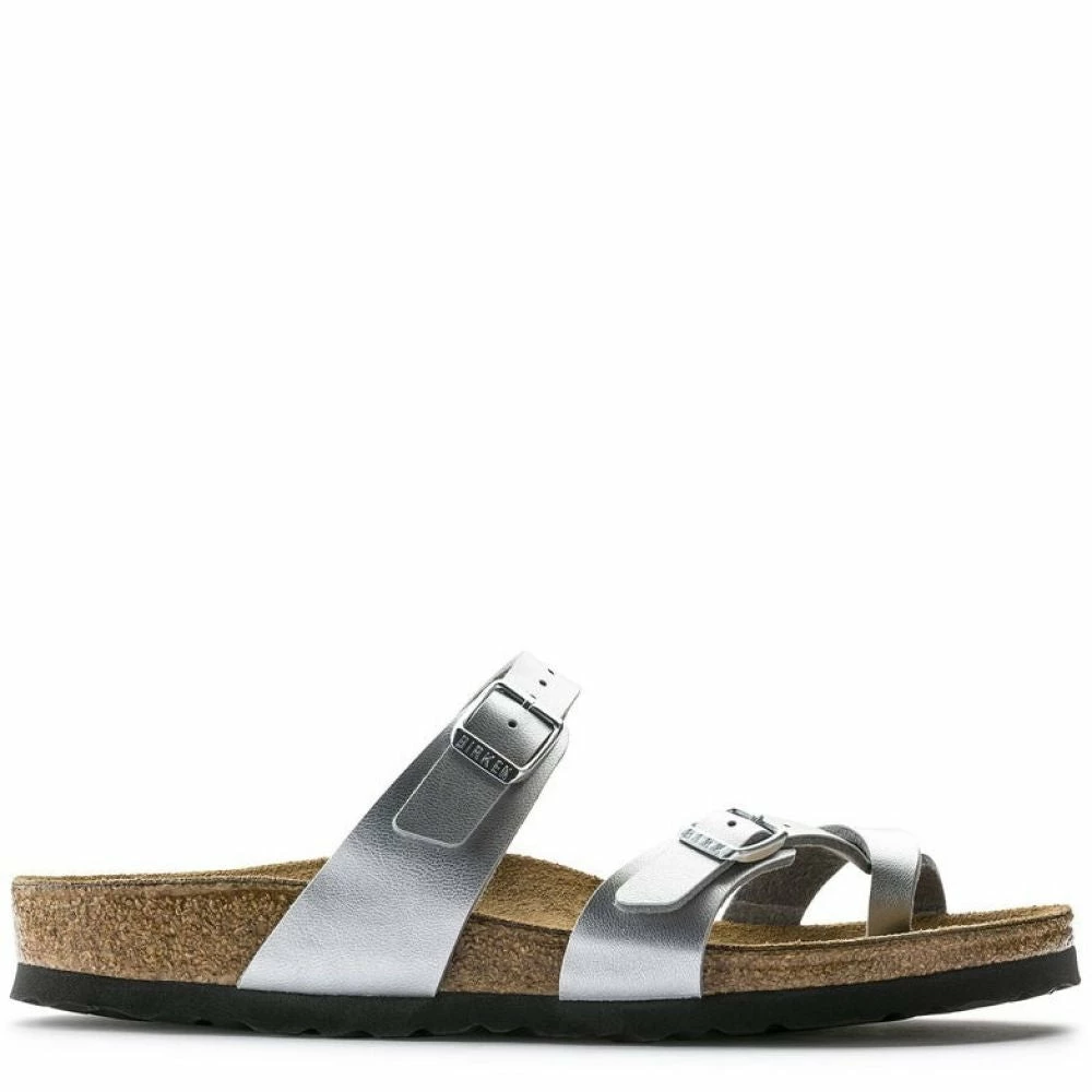 Birkenstock Mayari Birko-Flor In Silver 3 Birkenstock Mayari Birko-Flor In Silver