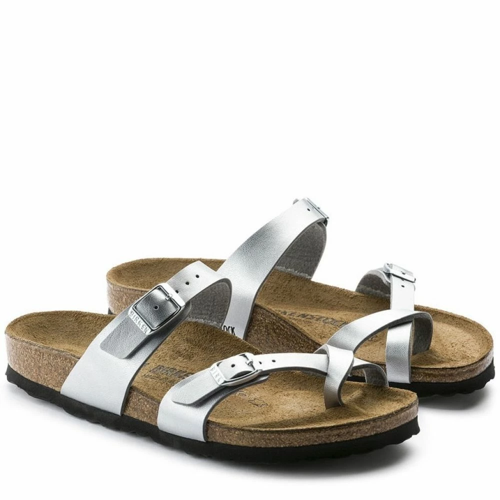 Birkenstock Mayari Birko-Flor In Silver 5 Birkenstock Mayari Birko-Flor In Silver - Image 3