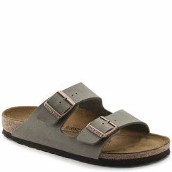 Birkenstock Arizona Birkibuc In Stone (Narrow Width) -Shoe Shop 1 5 151213 1100x