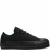Converse Women's All Star Clean Low Top Lift In Black/Black