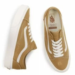 Vans Women's Eco Theory Old Skool Tapered In Mustard Gold/True White -Shoe Shop 4190 3 1100x