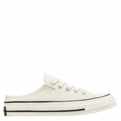 Converse Chuck 70 Mule Recycled Canvas In Egret/Egret/Black