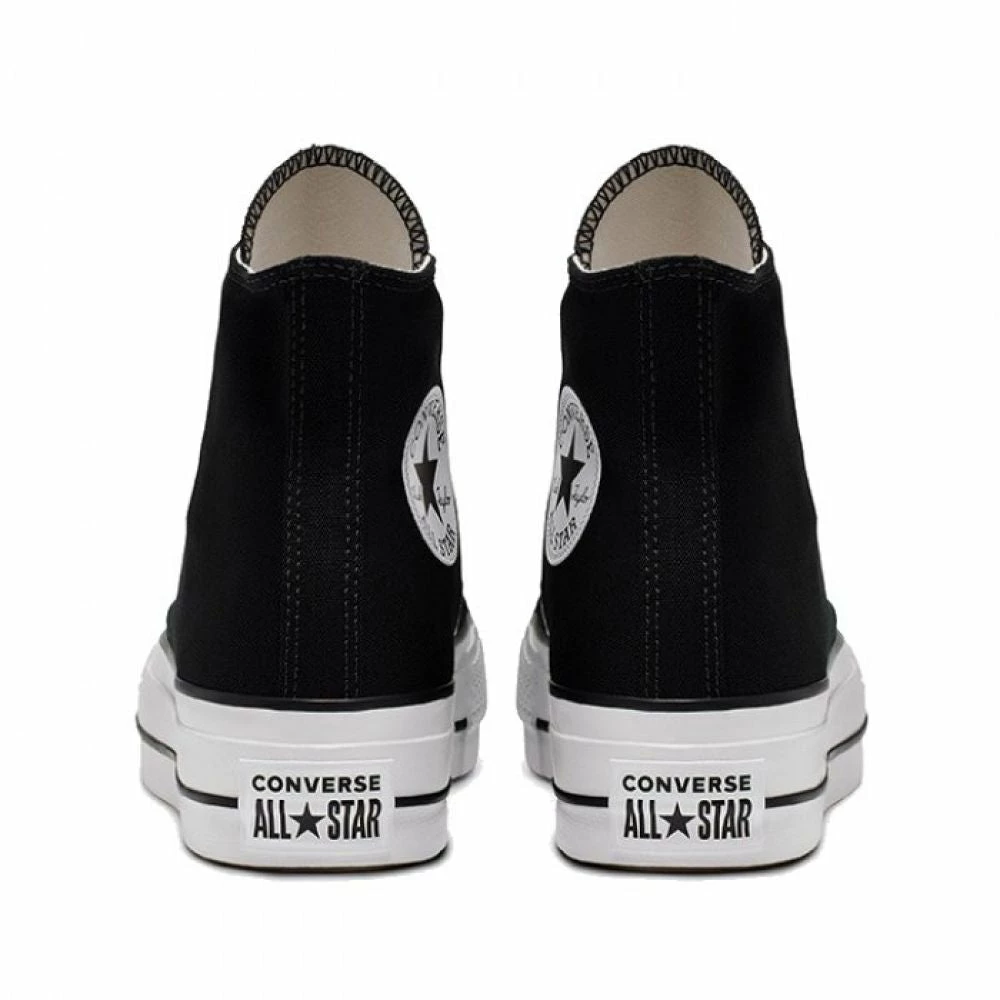 Converse Women's Chuck Taylor All Star Canvas Platform Hi In Black/White/White 7 Converse Women's Chuck Taylor All Star Canvas Platform Hi In Black/White/White - Image 5