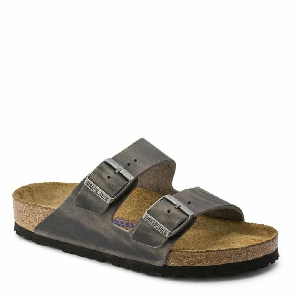 Birkenstock Arizona Softbed Oiled Leather In Iron 4 Birkenstock Arizona Softbed Oiled Leather In Iron - Image 2