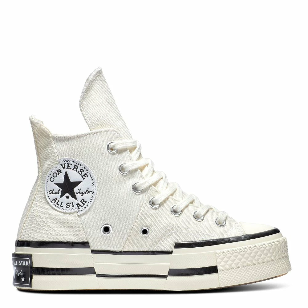 Converse Chuck 70 Plus Hi In Egret/Black/Egret 3 Converse Chuck 70 Plus Hi In Egret/Black/Egret