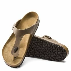 Birkenstock Women's Gizeh Oiled Leather In Tobacco Brown -Shoe Shop BI 943811 634W 3 1100x