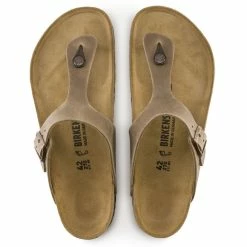 Birkenstock Women's Gizeh Oiled Leather In Tobacco Brown -Shoe Shop BI 943811 634W 4 1100x