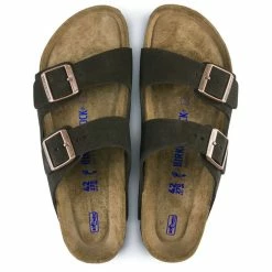 Birkenstock Women's Arizona Softbed Leather In Mocha (Narrow Width) -Shoe Shop BI 951313 2078 3 1100x