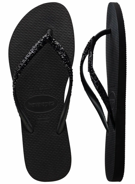Havaianas Women's Slim Glitter II In Black 4 Havaianas Women's Slim Glitter II In Black - Image 2