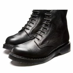 Solovair 8 Eye Derby Boot In Black Grain 7 Solovair 8 Eye Derby Boot In Black Grain -Shoe Shop SV 551 BK SG 117 3 1100x