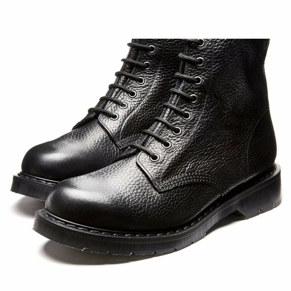 Solovair 8 Eye Derby Boot In Black Grain 5 Solovair 8 Eye Derby Boot In Black Grain - Image 3