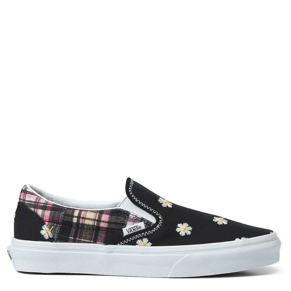 Vans Women's Classic Slip On In Floral Plaid Patchwork 3 Vans Women's Classic Slip On In Floral Plaid Patchwork