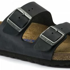 Birkenstock Women's Arizona Oiled Nubuck Leather In Black (Narrow Width) -Shoe Shop a r arizona 752483 8 1100x