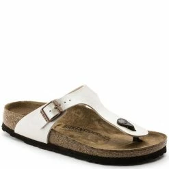Birkenstock Gizeh Birko-Flor Graceful In Pearl -Shoe Shop b i birkenstock gizeh graceful pearl white 943873 2 1100x
