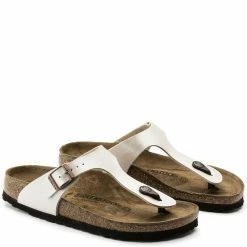 Birkenstock Gizeh Birko-Flor Graceful In Pearl -Shoe Shop b i birkenstock gizeh graceful pearl white 943873 3 1100x