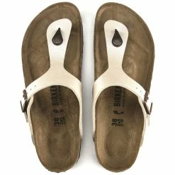 Birkenstock Gizeh Birko-Flor Graceful In Pearl -Shoe Shop b i birkenstock gizeh graceful pearl white 943873 4 1100x