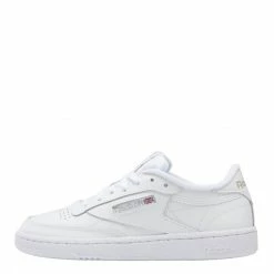 Reebok Women's Club C 85 In White/Sheer Grey -Shoe Shop bs7685 ftw photo left side lateral white 1100x