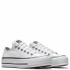 Converse Women's Chuck Taylor All Star Lift In White/Black -Shoe Shop c o convers chuck taylor all star lift low top white 560251c 5 1100x