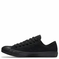 Converse Chuck Taylor All Star Mono Canvas Low Top In Black Monochrome -Shoe Shop c o converse chuck taylor all star monochrome canvas low top black m5039 3 2 1100x