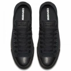 Converse Chuck Taylor All Star Mono Canvas Low Top In Black Monochrome -Shoe Shop c o converse chuck taylor all star monochrome canvas low top black m5039 4 1 1100x
