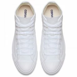 Converse Chuck Taylor All Star Mono Canvas High Top In White Monochrome -Shoe Shop c o converse chuck taylor all star monochrome high top white 1u646 4 1100x
