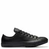 Converse Chuck Taylor All Star Mono Leather Low Top In Black Monochrome