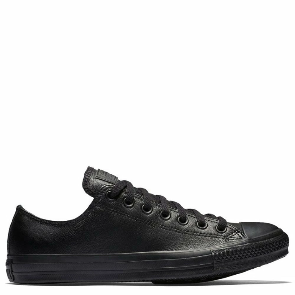 Converse Chuck Taylor All Star Mono Leather Low Top In Black Monochrome 3 Converse Chuck Taylor All Star Mono Leather Low Top In Black Monochrome