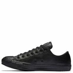 Converse Chuck Taylor All Star Mono Leather Low Top In Black Monochrome 8 Converse Chuck Taylor All Star Mono Leather Low Top In Black Monochrome -Shoe Shop c o converse chuck taylor all star monochrome leather low top black 135253 3 1100x