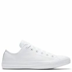 Converse Chuck Taylor All Star Mono Leather Low Top In White Monochrome