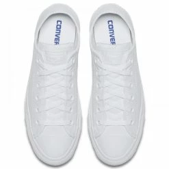 Converse Chuck Taylor All Star Mono Leather Low Top In White Monochrome -Shoe Shop c o converse chuck taylor all star monochrome leather low top white 136823 4 1100x