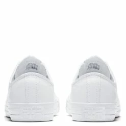 Converse Chuck Taylor All Star Mono Leather Low Top In White Monochrome -Shoe Shop c o converse chuck taylor all star monochrome leather low top white 136823 5 1100x