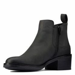 Clarks Women's Memi Zip In Black Leather -Shoe Shop cl 26161654 1352 3 1100x