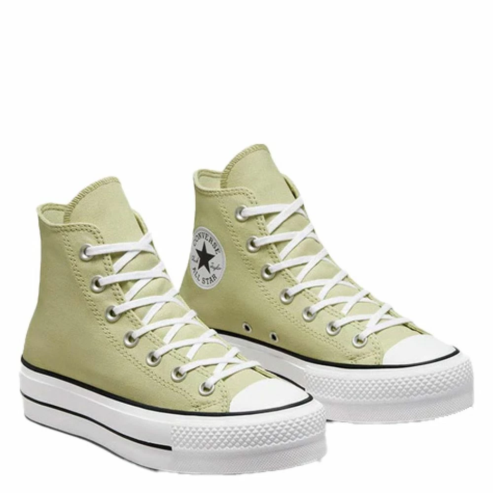 Converse Women's Chuck Taylor All Star Lift Platform Hi In Olive Aura/White/Black 4 Converse Women's Chuck Taylor All Star Lift Platform Hi In Olive Aura/White/Black - Image 2