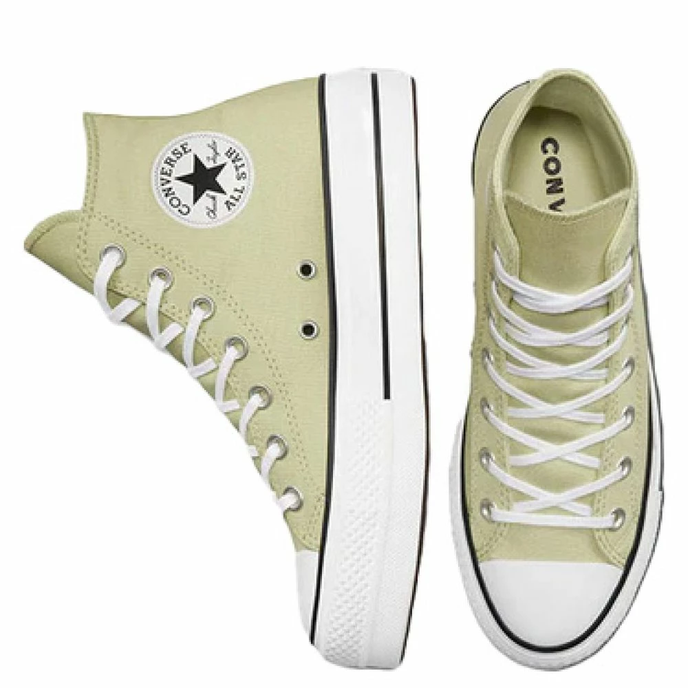 Converse Women's Chuck Taylor All Star Lift Platform Hi In Olive Aura/White/Black 5 Converse Women's Chuck Taylor All Star Lift Platform Hi In Olive Aura/White/Black - Image 3