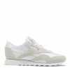 Reebok Women's Classic Nylon In White/Light Grey -Shoe Shop fv4507 1 footwear photography side lateral center view white 1100x