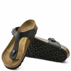 Birkenstock Women's Gizeh Oiled Leather In Black -Shoe Shop g i gizeh 845251 2 1100x