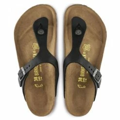 Birkenstock Women's Gizeh Oiled Leather In Black -Shoe Shop g i gizeh 845251 3 1100x