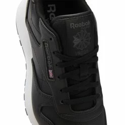 Reebok Women's Classic SP Vegan In Core Black/Pure Grey 7 -Shoe Shop gx8692 8 footwear photography detail view 2 white 1100x