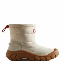 Hunter Women's Intrepid Insulated Short Snow Boots In White Willow/Gum