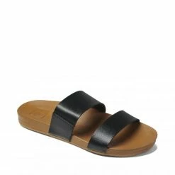 Reef Women's Cushion Bounce Vista In Black/Natura -Shoe Shop r f rf0a3oksbln rs 1100x